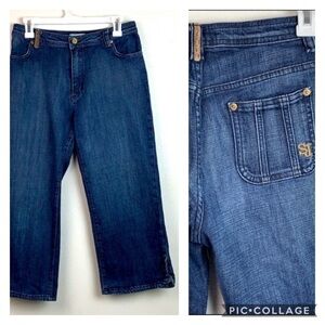 St. John Sport, capri crop stretch denim jeans EUC
